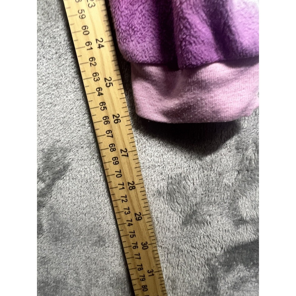CAT & JACK SZ L 10-12Hooded Unicorn One Piece Fleece Sleeper Girls Tie Dye Stars - Picture 8 of 8